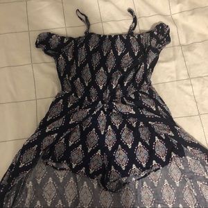 Off the shoulder bohemian style dress with romper